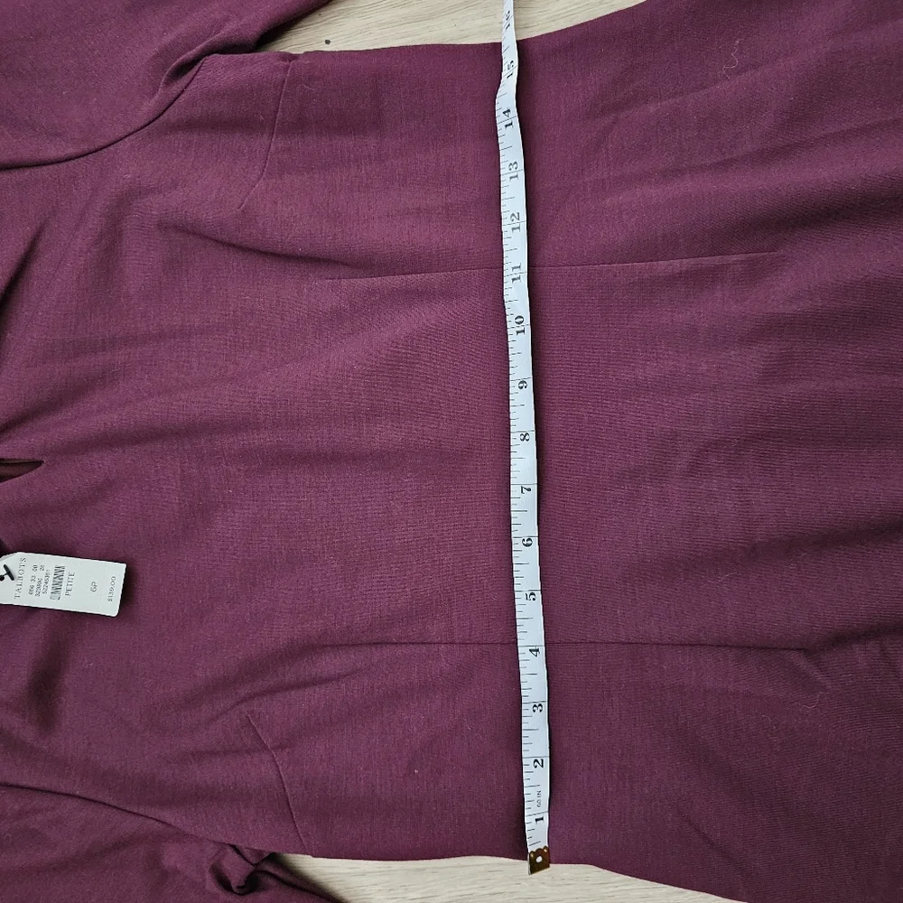 Talbots Rich Burgundy Long Sleeve Dress - Picture 7 of 8